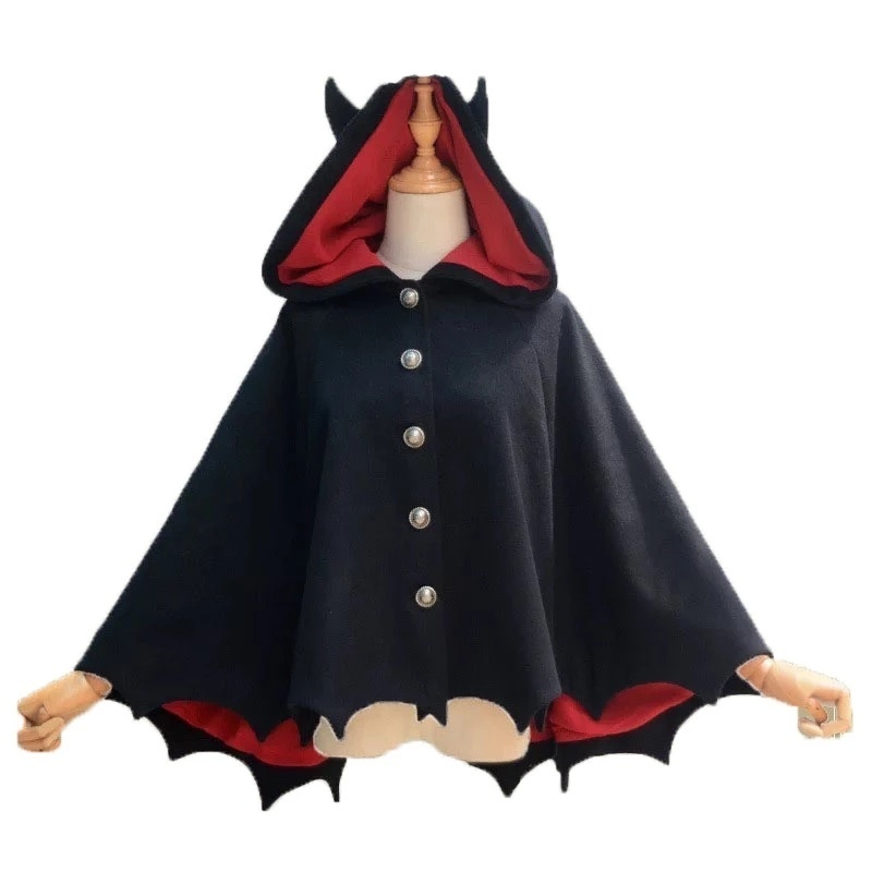 Halloween Costume Kids - Poncho z polaru z kapturem, płaszcz,