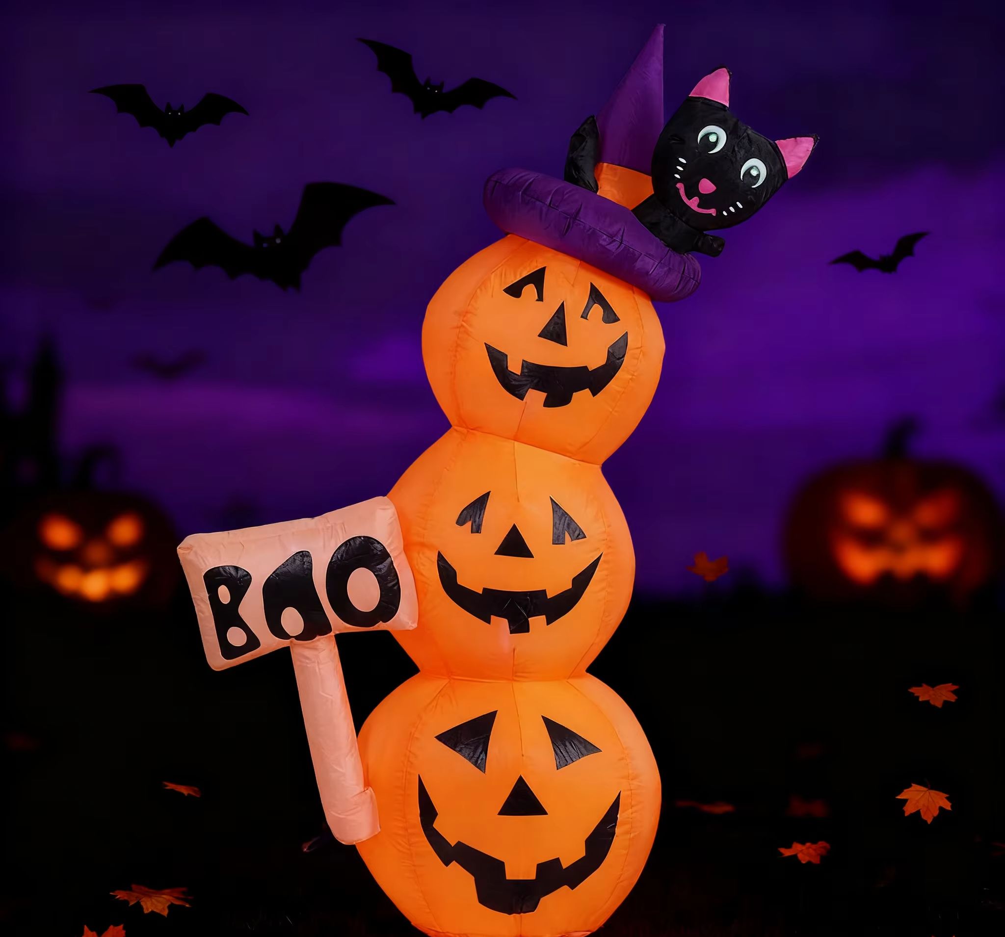 Halloween Pumpkin Decor Led - 1,6 m (5,2 stopy) Halloweenowa dmuchana