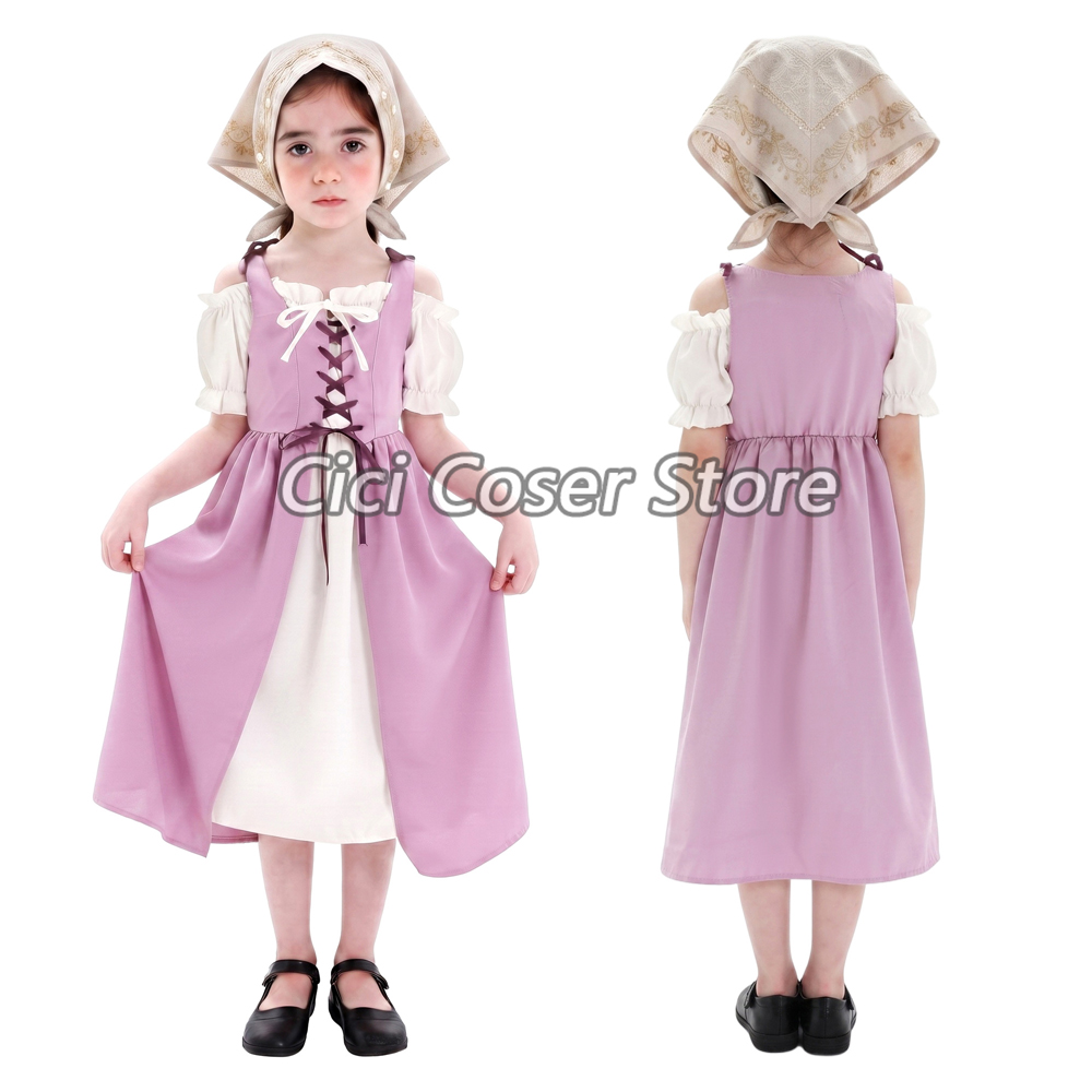 Halloween Costume Kids - Kostium średniowieczny dla dziewczynek, w stylu