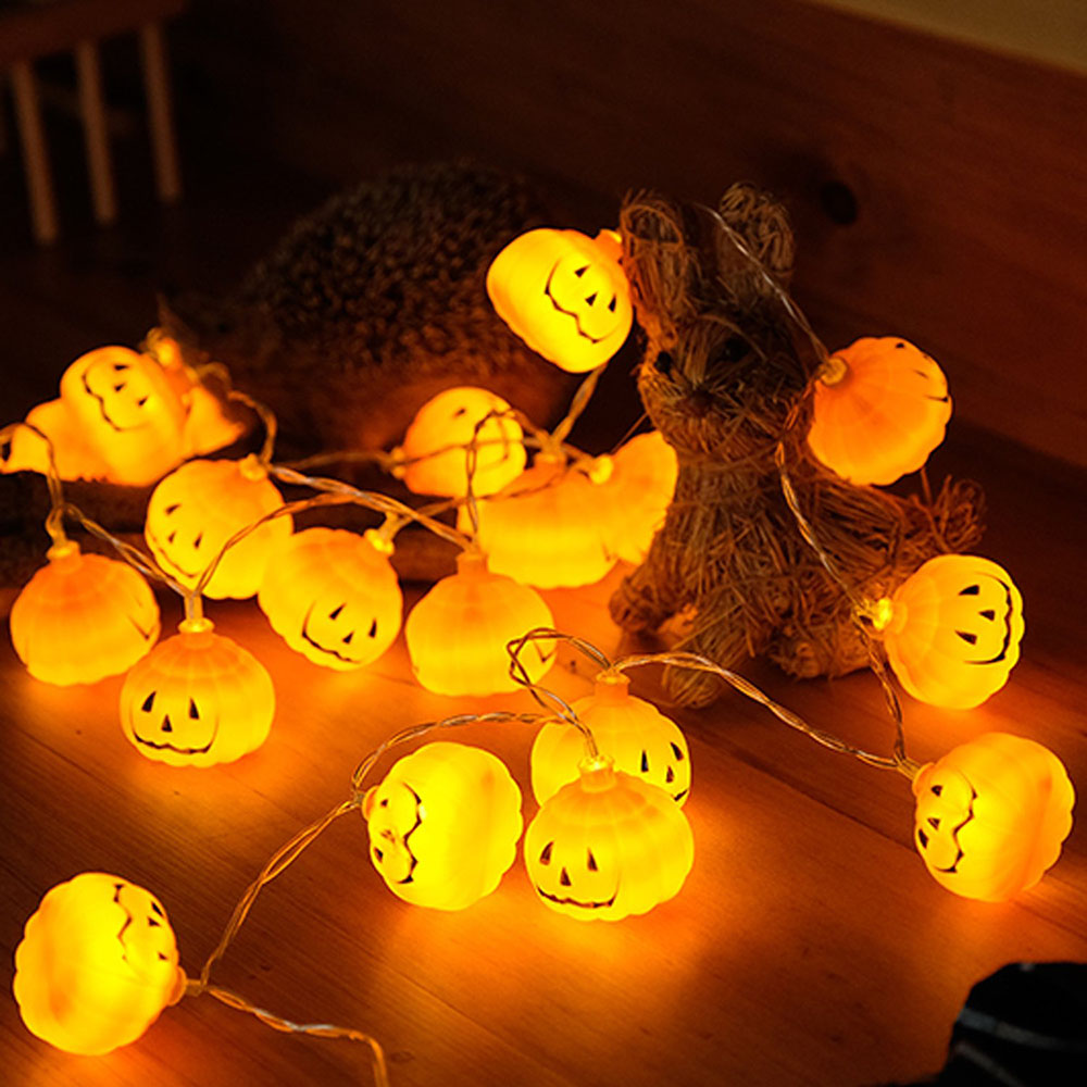 Halloween Led String Lights Orange - Halloween 3D dynia łańcuchy świetlne LED