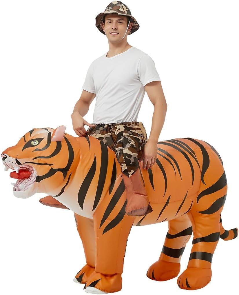 Halloween Costume Adult - Nadmuchiwany kostium tygrysa dla dorosłych, idealny