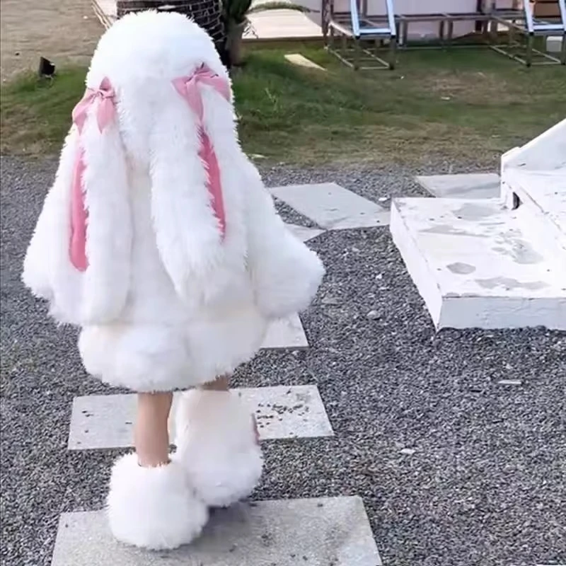 Halloween Costume Kids - Uroczy pluszowy strój króliczka dla dziewczynek,