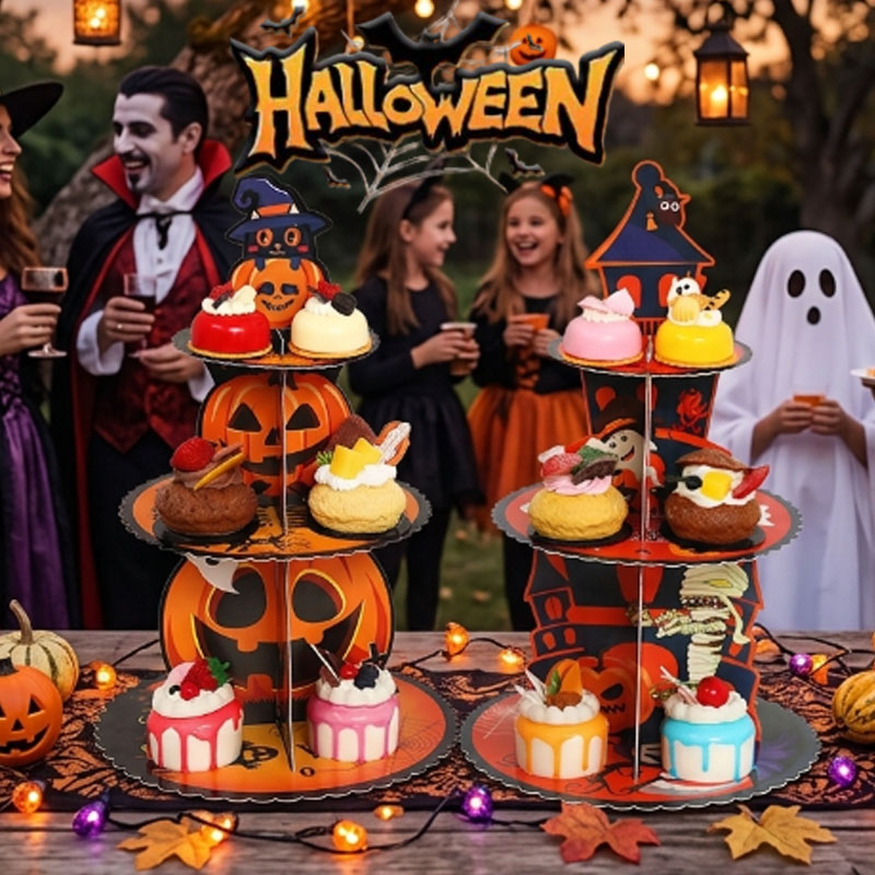 1-4 SZT. 3-poziomowy stojak na – Spider Web Halloween Decoration recenzja i cena