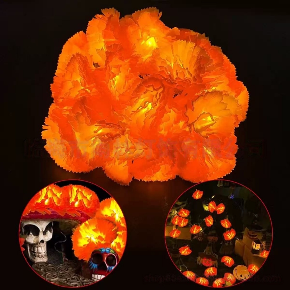 Lampki LED w kształcie kwiatów – Halloween Led String Lights Orange recenzja i cena