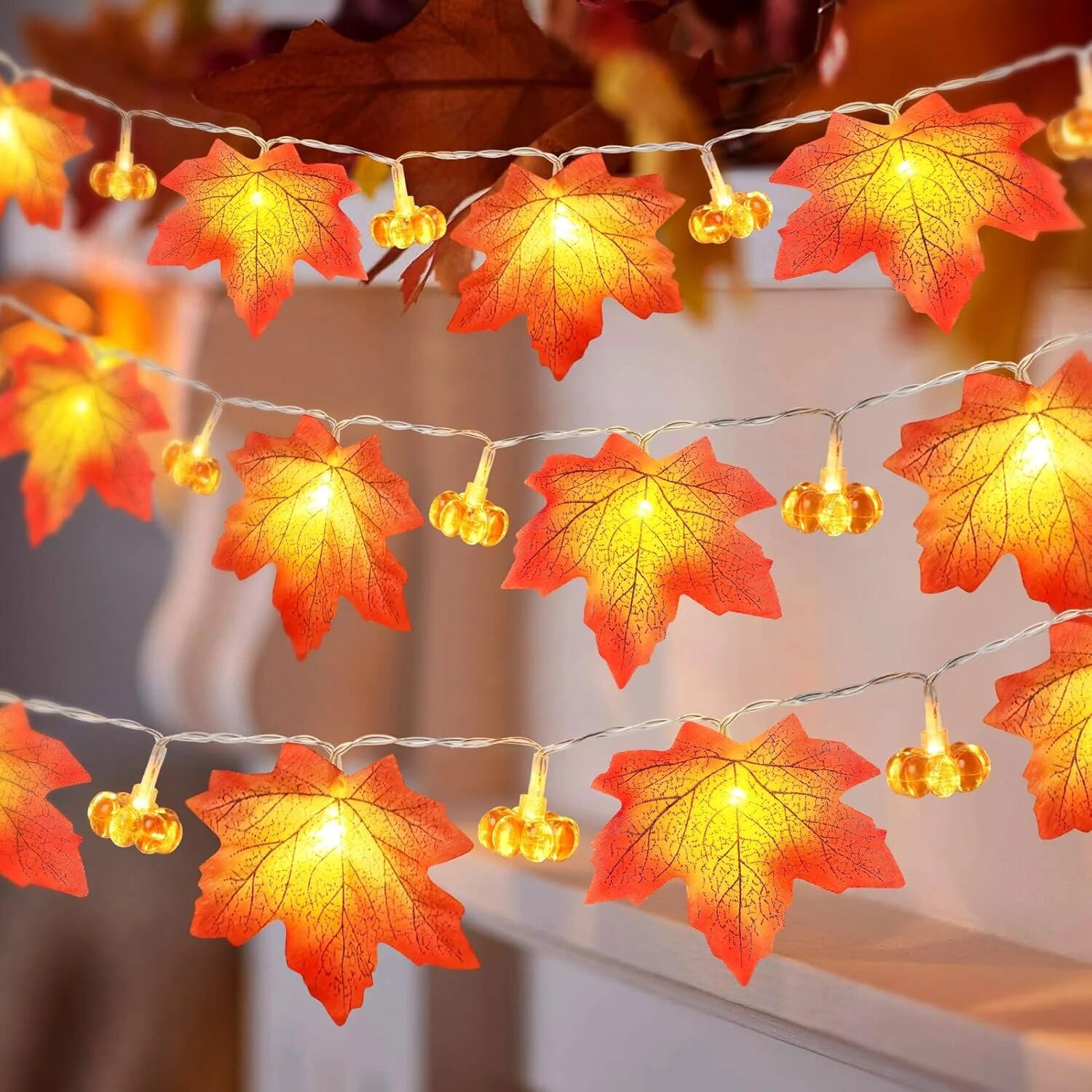 Lampki sznurkowe na Halloween  – Halloween Led String Lights Orange recenzja i cena