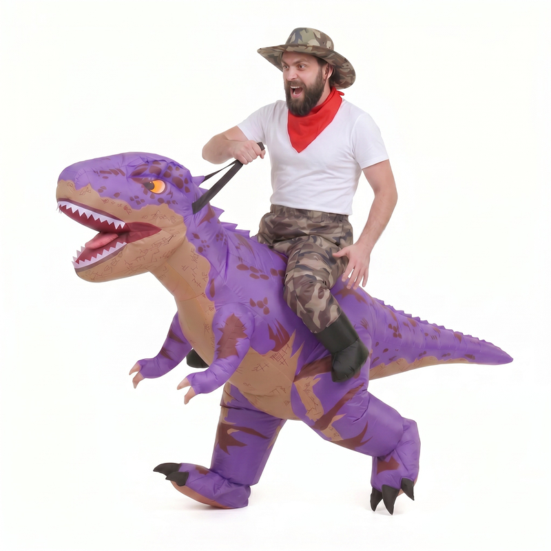 Zabawny, fioletowy kostium din – Halloween Costume Adult recenzja i cena