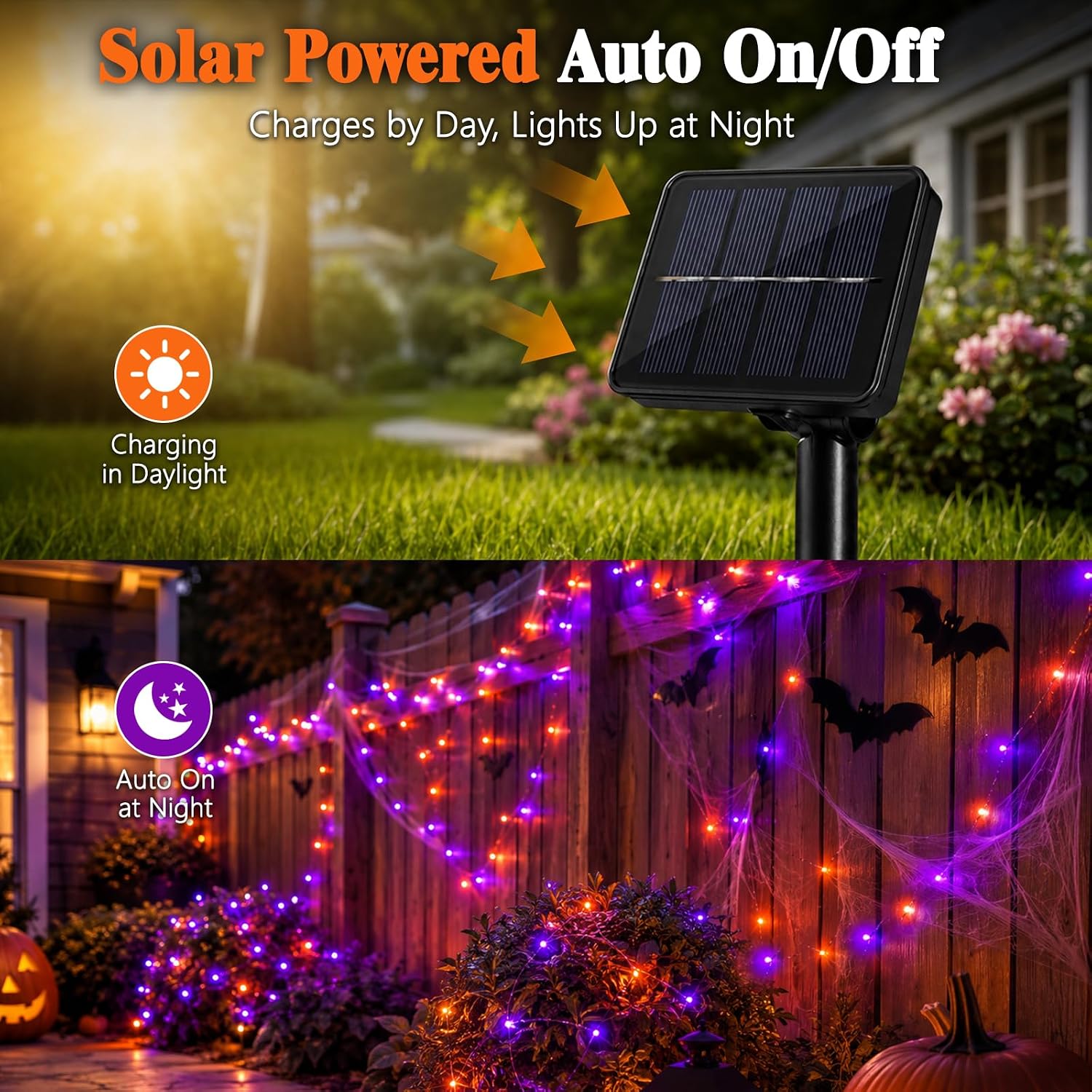 Halloweenowe lampki LED na ene – Halloween Led String Lights Orange recenzja i cena