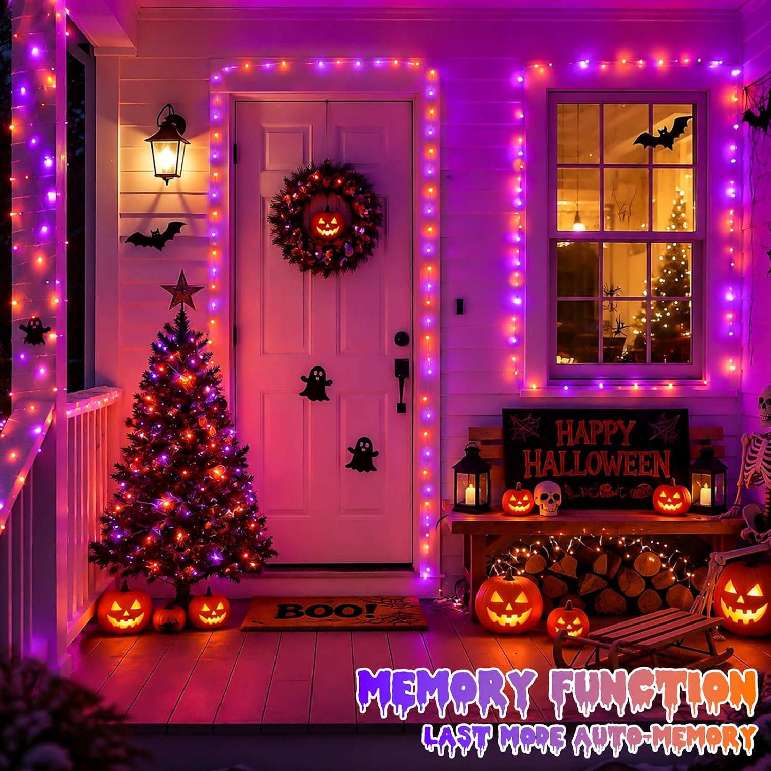 Halloweenowe lampki LED na ene – Halloween Led String Lights Orange recenzja i cena