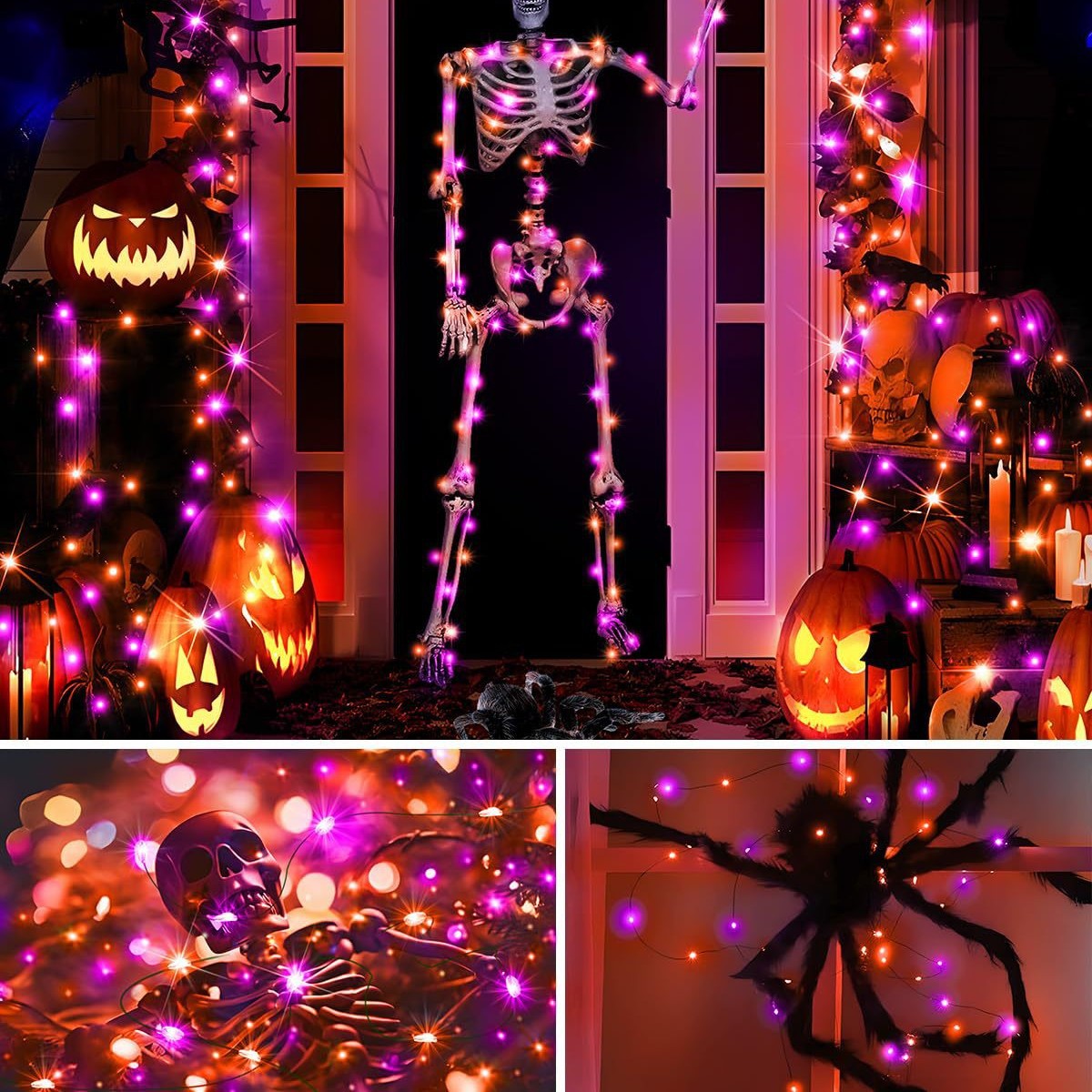 Halloweenowe lampki LED na ene – Halloween Led String Lights Orange recenzja i cena