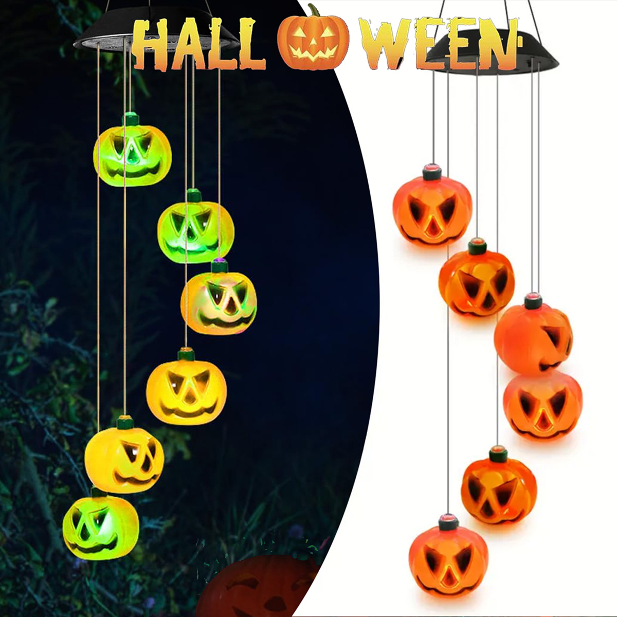 Solarne dzwonki wietrzne w ksz – Halloween Pumpkin Decor Led recenzja i cena