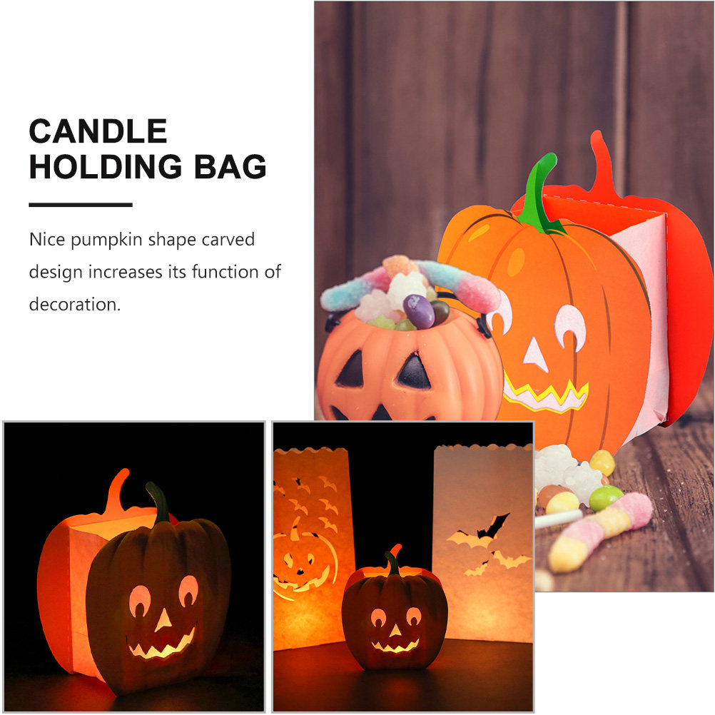 12 szt. dekoracyjnych torebek  – Halloween Pumpkin Decor Led recenzja i cena