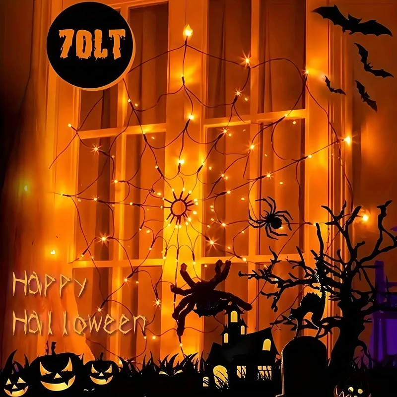 Świąteczne lampki LED w kształ – Halloween Led String Lights Orange recenzja i cena