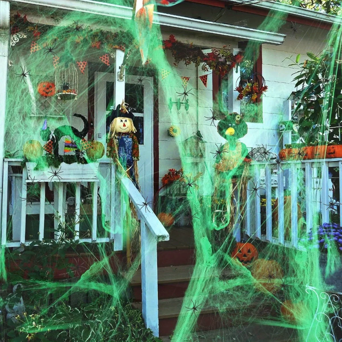 1-20 SZT. Dekoracja na Hallowe – Spider Web Halloween Decoration recenzja i cena