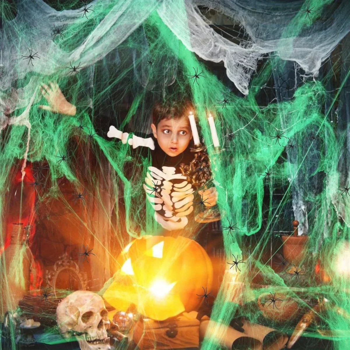 1-20 SZT. Dekoracja na Hallowe – Spider Web Halloween Decoration recenzja i cena