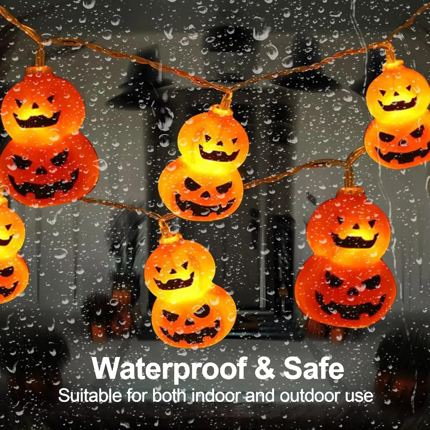 Świąteczne lampki w kształcie  – Halloween Led String Lights Orange recenzja i cena