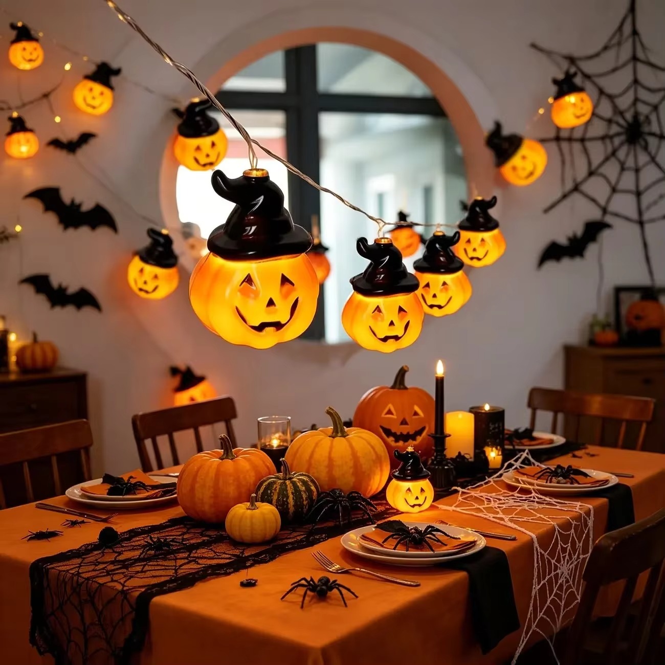 Świąteczne lampki w kształcie  – Halloween Led String Lights Orange recenzja i cena