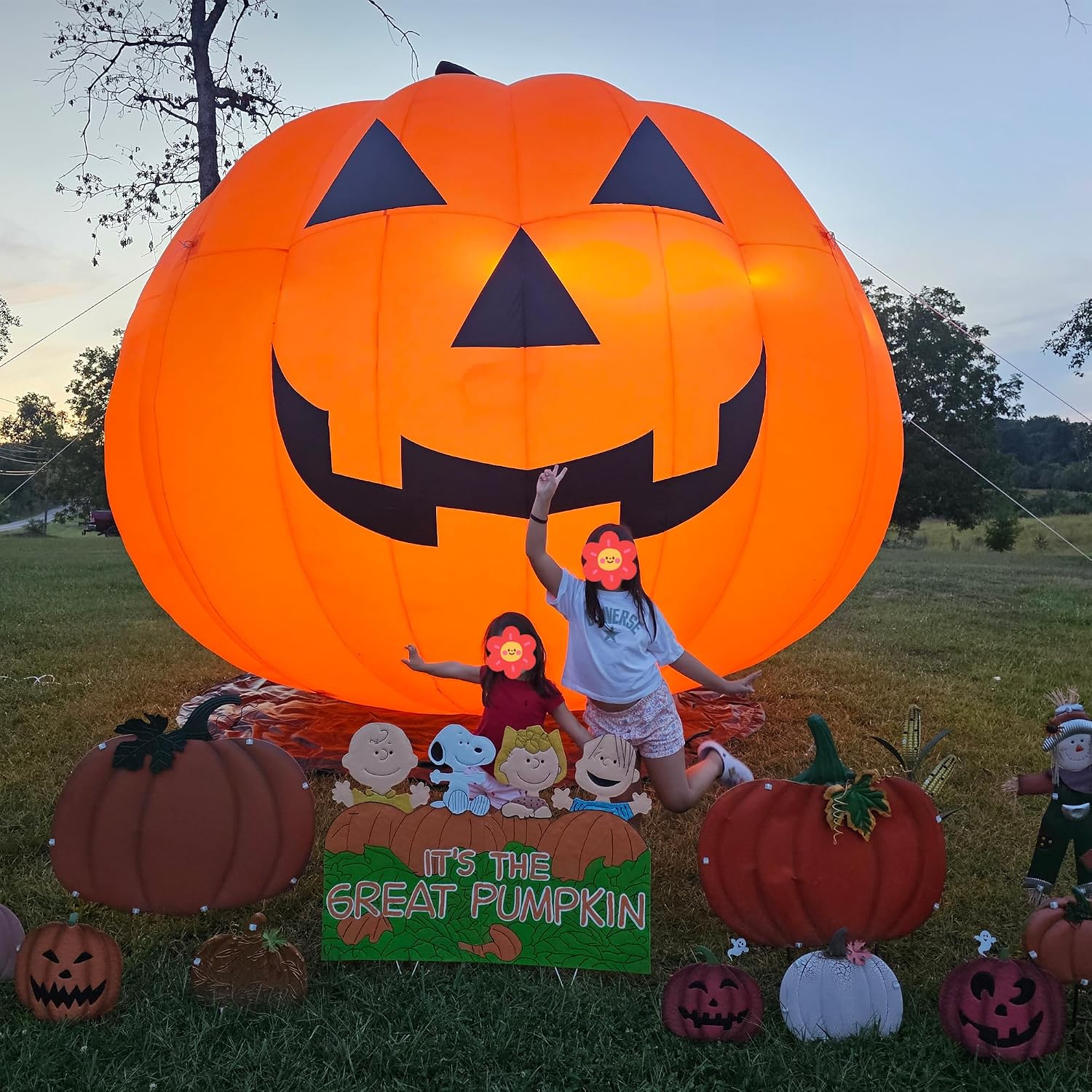 Ogromne dmuchane dekoracje na  – Halloween Pumpkin Decor Led recenzja i cena