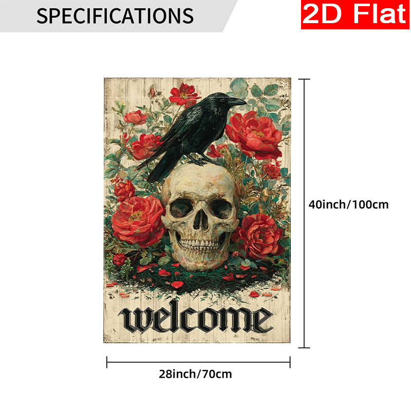 2D – płaska flaga na Halloween – Halloween Skeleton Decoration recenzja i cena
