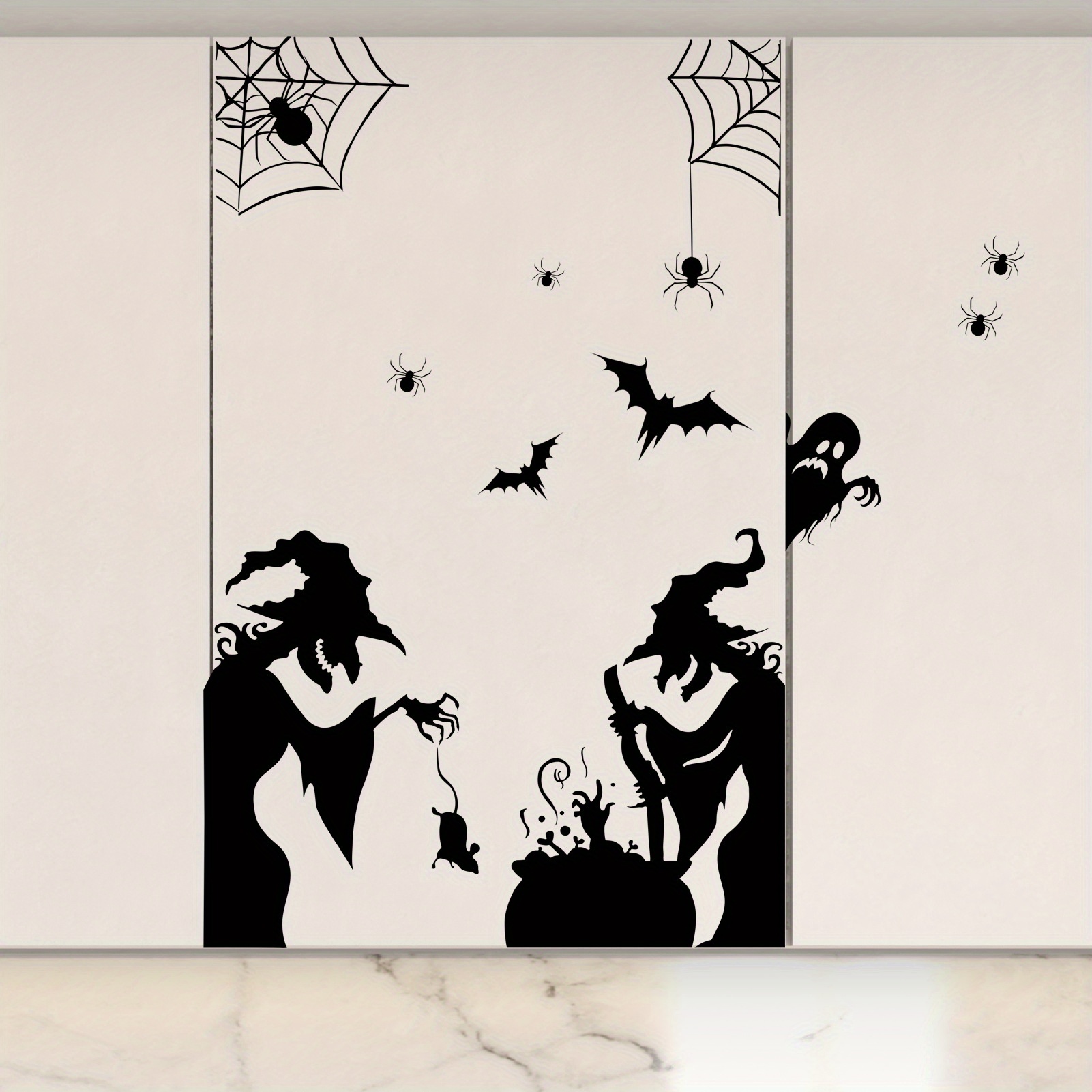 Halloweenowe elektrostatyczne  – Spider Web Halloween Decoration recenzja i cena
