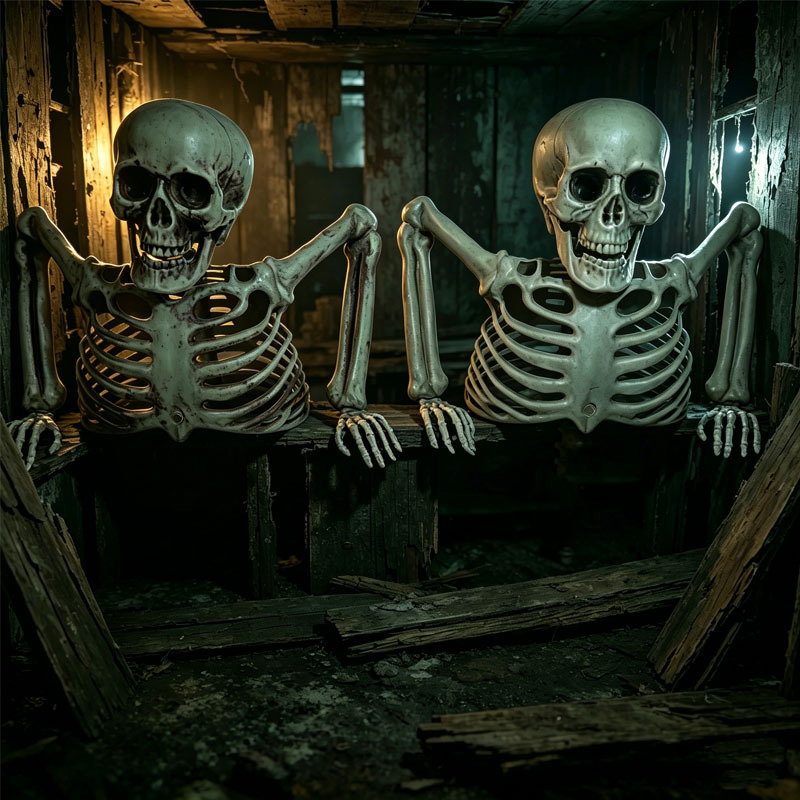 Ozdoba w kształcie czaszki z p – Halloween Skeleton Decoration recenzja i cena