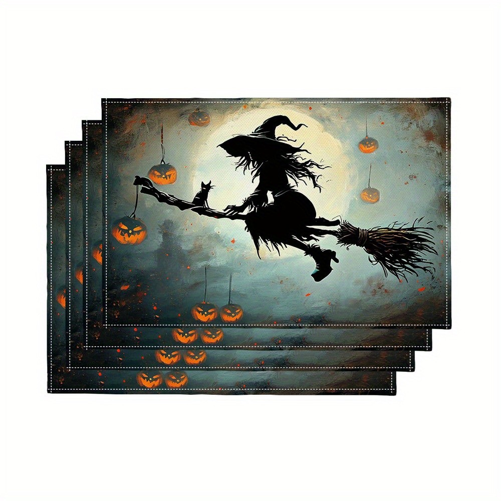 Zestaw 4 upiornych podkładek n – Pumpkin Lantern Halloween recenzja i cena