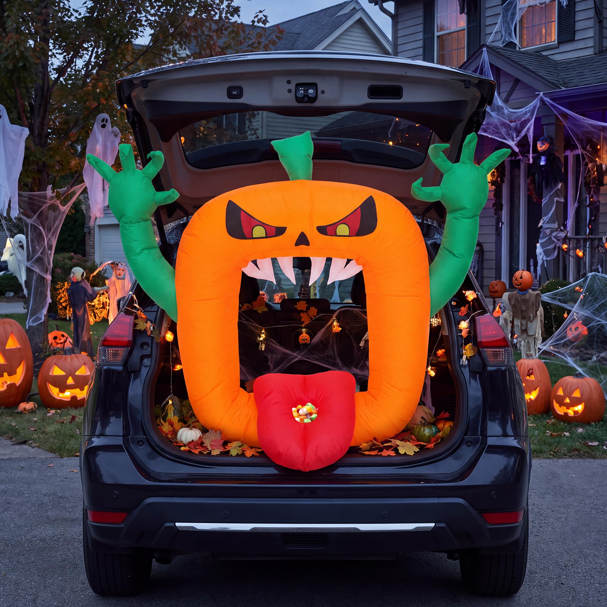 6FT dmuchane dekoracje na Hall – Halloween Pumpkin Decor Led recenzja i cena