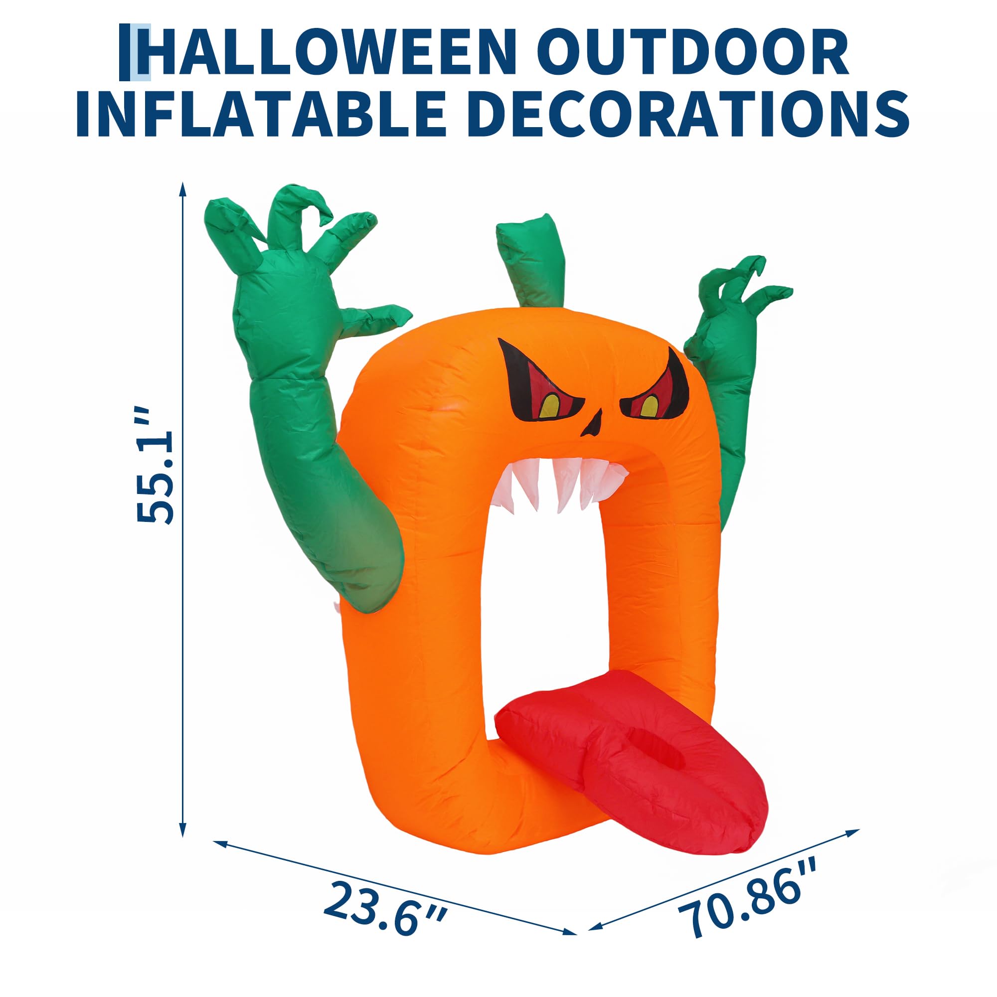 6FT dmuchane dekoracje na Hall – Halloween Pumpkin Decor Led recenzja i cena