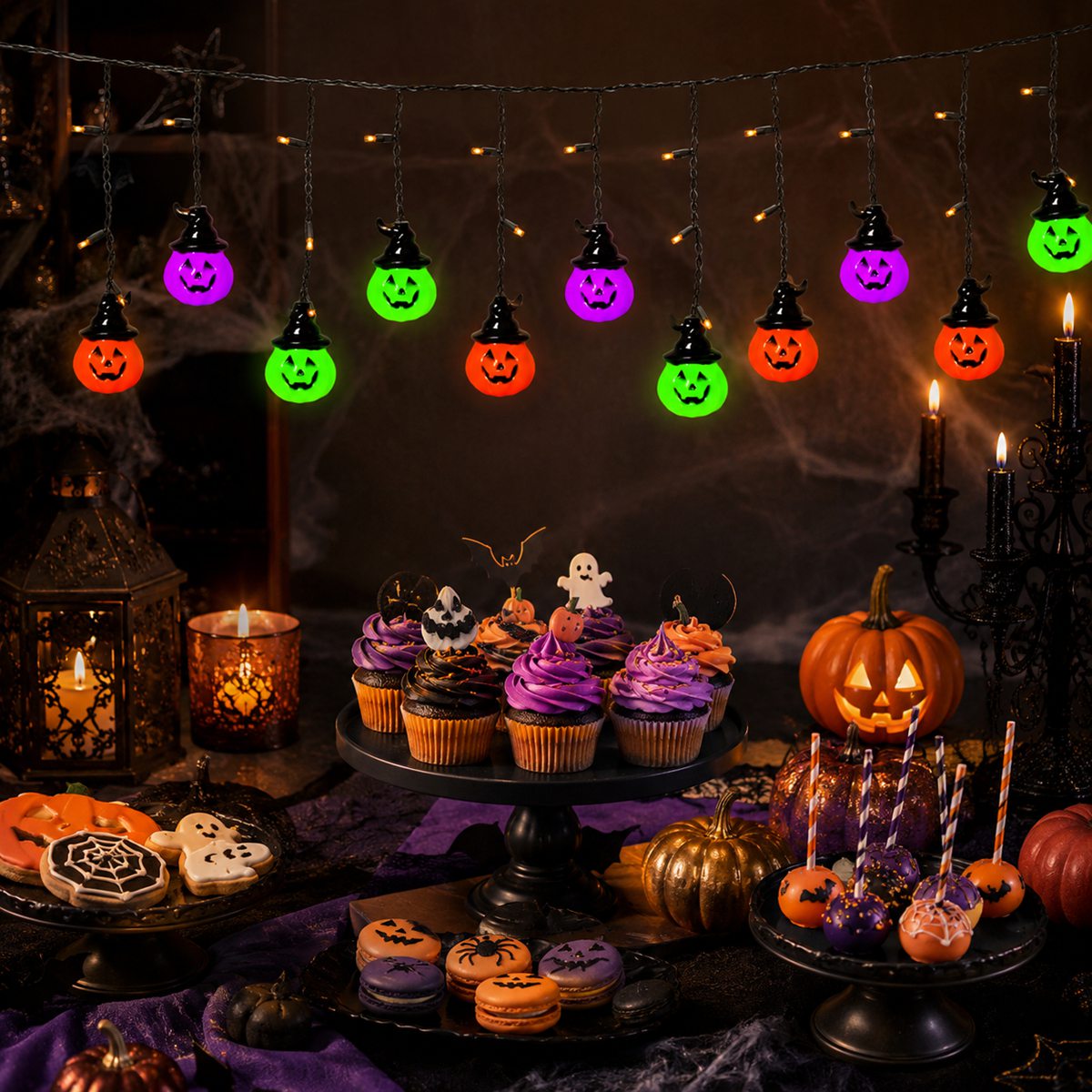 1 szt. Halloweenowy, przerażaj – Halloween Led String Lights Orange recenzja i cena