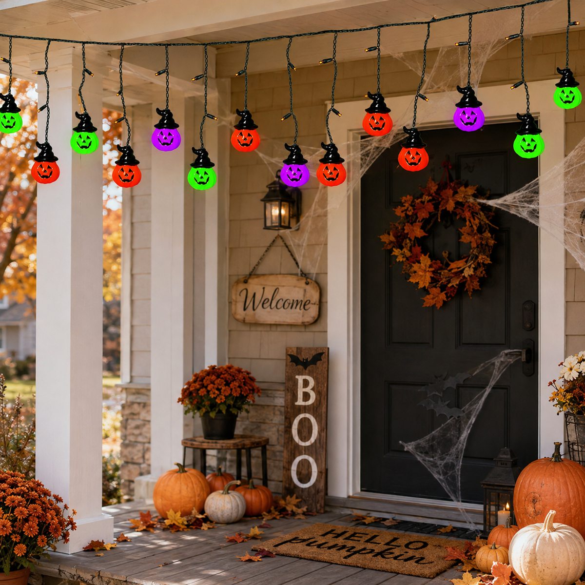1 szt. Halloweenowy, przerażaj – Halloween Led String Lights Orange recenzja i cena