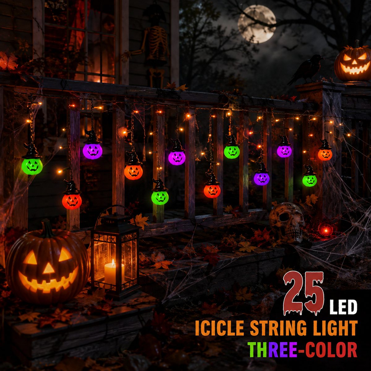 1 szt. Halloweenowy, przerażaj – Halloween Led String Lights Orange recenzja i cena
