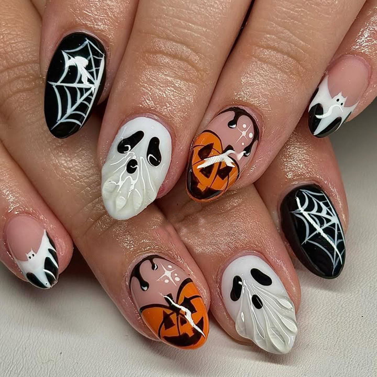Sztuczne paznokcie na Hallowee – Pumpkin Lantern Halloween recenzja i cena
