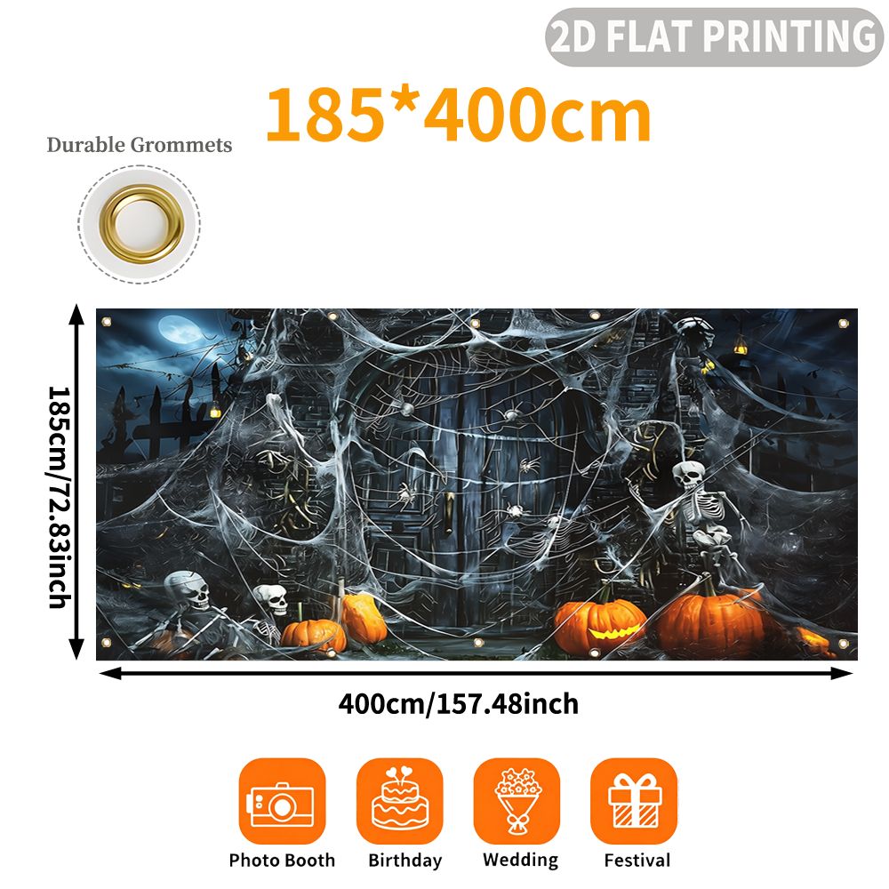 1 szt. płaski baner 2D na Hall – Halloween Skeleton Decoration recenzja i cena