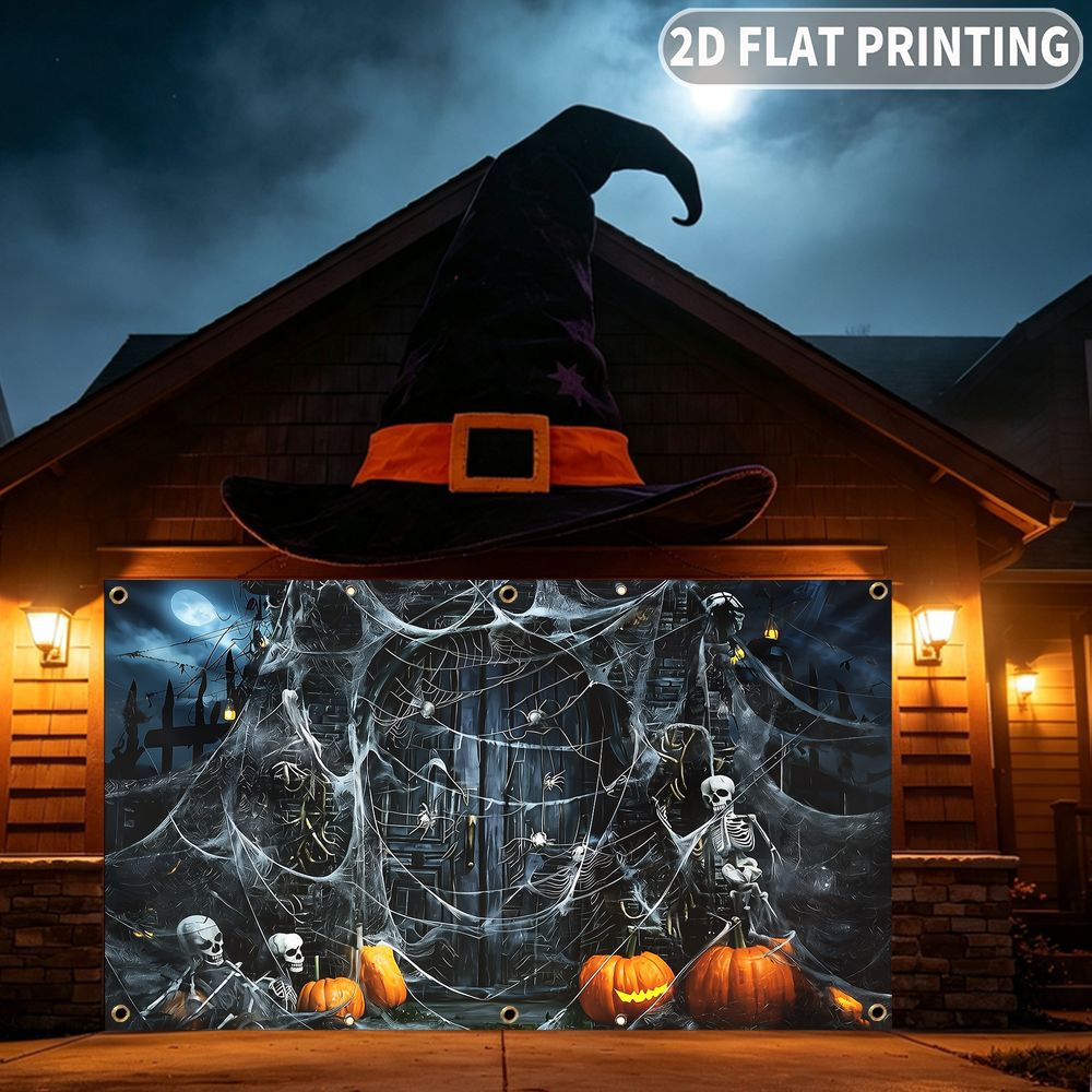 1 szt. płaski baner 2D na Hall – Halloween Skeleton Decoration recenzja i cena