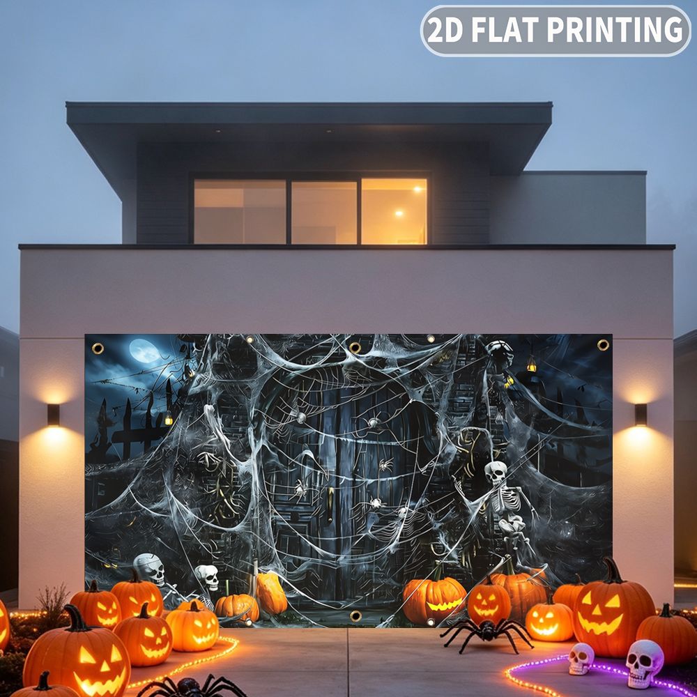 1 szt. płaski baner 2D na Hall – Halloween Skeleton Decoration recenzja i cena