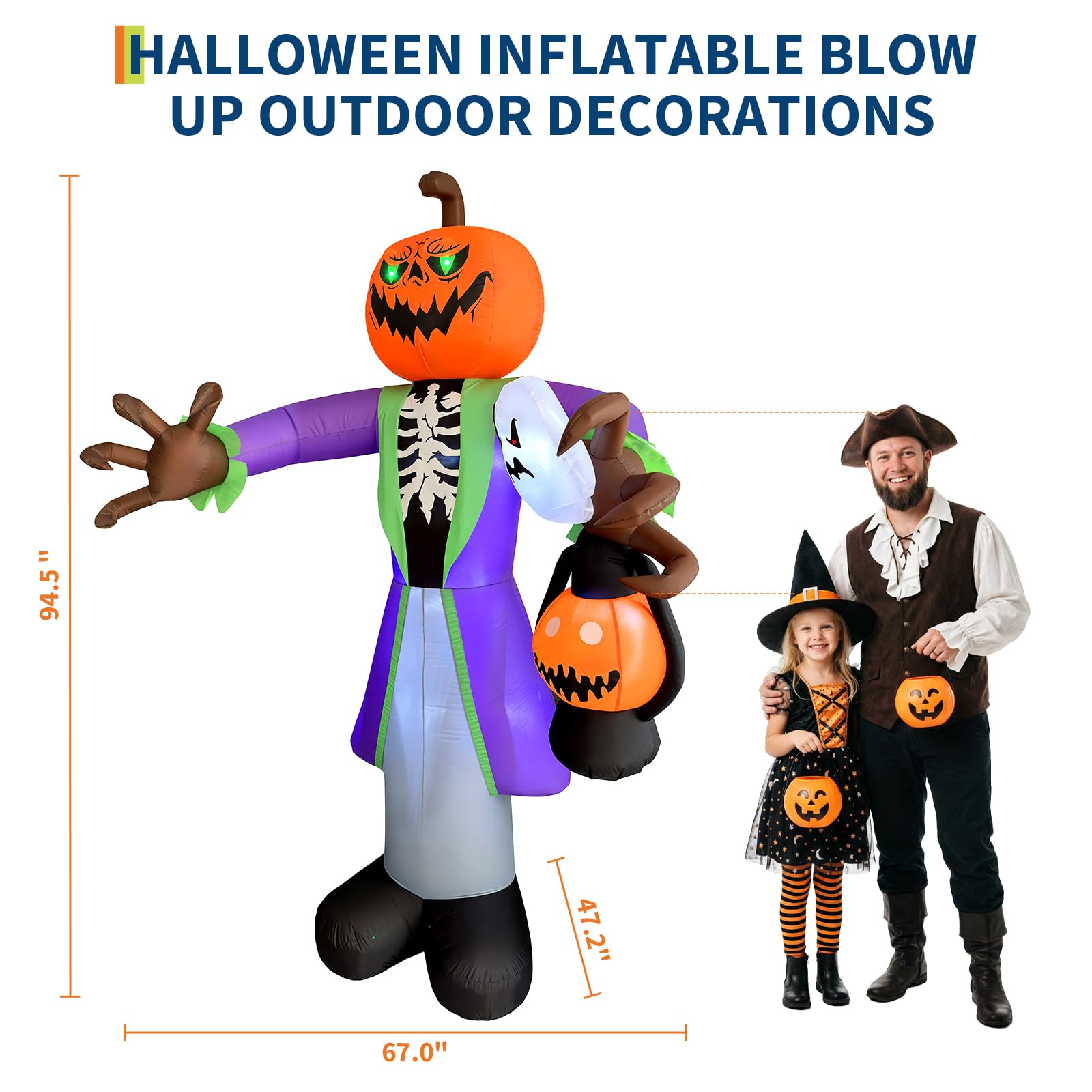 8-stopowa, podświetlana, dmuch – Halloween Pumpkin Decor Led recenzja i cena