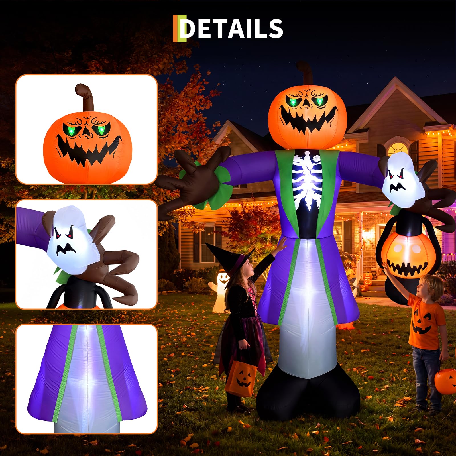 8-stopowa, podświetlana, dmuch – Halloween Pumpkin Decor Led recenzja i cena
